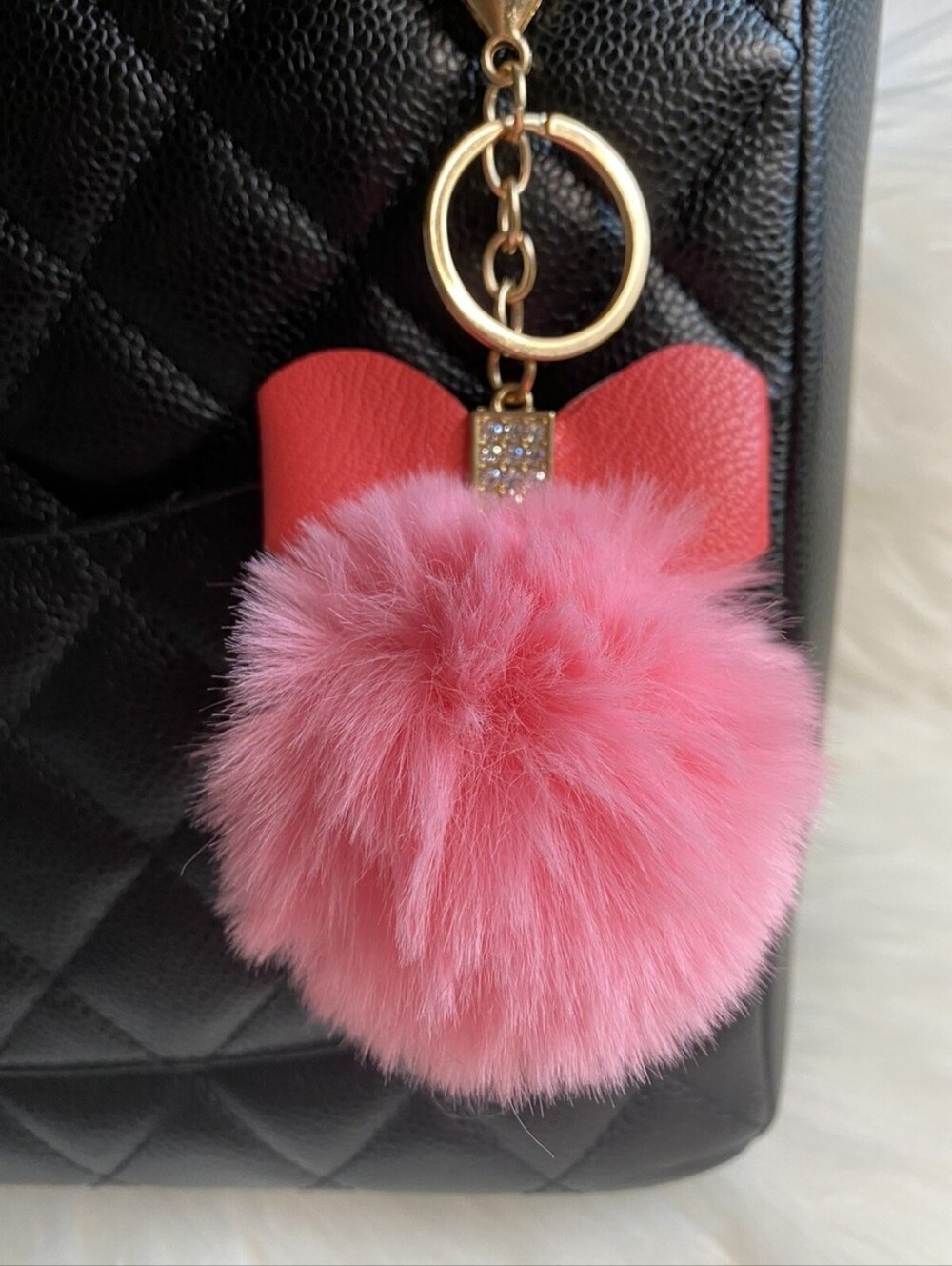 ๐Pom Pom Bag Charm Keychain - Picture 4 of 4